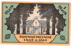 Lage , Notgeld -Turngemeinde- 1 Mark Schein Nr.1 in kfr. M-G 758.1 , Westfalen 1921 Seriennotgeld