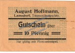 Lamsdorf , Notgeld 10 Pfennig Schein in kfr. Tieste 3820.05.01 , Oberschlesien o.D. Verkehrsausgabe