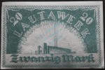 Lautawerk , Banknote 20 Mark -Alu- unc-kfr. Mü.2590.1 , BBG 1922 Großnotgeld -3635-