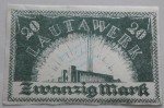 Lautawerk , Banknote 20 Mark -Alu- unc-kfr. Mü.2590.1 , BBG 1922 Großnotgeld -3642-
