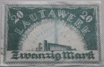 Lautawerk , Banknote 20 Mark -Alu- unc-kfr. Mü.2590.1 , BBG 1922 Großnotgeld -3645-