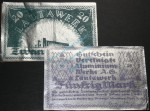 Lautawerk , Banknoten Set -Alu- unc-kfr. Mü.2590.1-2 , BBG 1922 Großnotgeld -3625-