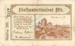 Lennep , Banknote 500.000 Mark Schein gbr. Keller 3215.f , Rheinland 1923 InflationLennep , Banknote 500.000 Mark Schein gbr. Keller 3215.f , Rheinland 1923 Inflation