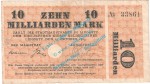 Liegnitz , Notgeld 10 Milliarden Mark Schein in gbr. Keller 3262.h , Schlesien 1923 Inflation