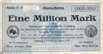 Limburg , Banknote 1 Million Mark Schein gbr. Keller 3278.e , Hessen 1923 Inflation