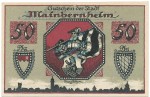 Mainberheim , Notgeld 50 Pfennig Schein unc-kfr. Ti.4345.05.01 , BAY 1920 Verkehrsausgabe -4210-