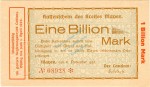 Mayen , Banknote 1 Billion Mark Schein in unc-kfr. Keller 3487.t , Rheinland 1923 Inflation