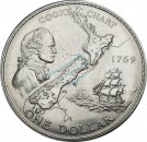 Neuseeland , 1 Dollar Münze 1969 -Cooks Chart Elizabeth II- KM.40 vz-stgl -0267-