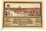 Notgeld Auma , 50 Pfennig Schein Nr 1 , Büttenpapier , Mehl Grabowski 55.3 , von 1921 , Thüringen Serien Notgeld