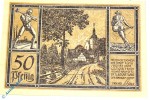 Notgeld Auma , 50 Pfennig Schein Nr 4 , Büttenpapier , Mehl Grabowski 55.3 , von 1921 , Thüringen Serien Notgeld