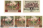 Notgeld Auma , Set mit 5 Scheinen in kfr. Mehl Grabowski 55.1 , von 1921 , Thüringen Seriennotgeld