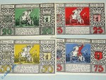 Notgeld Bodenwerder , Set mit 4 Scheinen , Tieste 0800.05.095 bis 098 , von 1920 , Niedersachsen Verkehrsausgabe