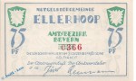 Notgeld Ellerhoop , 75 Pfennig Schein Nr 1 , weiß und glatt , Mehl Grabowski 330.2 a , Schleswig Holstein Seriennotgeld