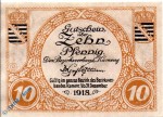 Notgeld Kamenz , 10 Pfennig Schein - 1918 , Tieste 3355.05.01 , von 1917 , Sachsen Verkehrsausgabe