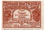 Quedlinburg , Notgeld 5 Pfennig Schein L in kfr. M-G 1089.1.a , Sachsen Anhalt Seriennotgeld