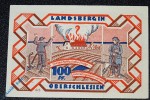 Notgeld Landsberg , 100 Pfennig Schein Nr 3 , Mai , Mehl Grabowski 763.2 a , von 1921 , Schlesien Serien Notgeld