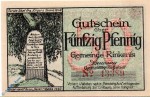 Rinkenis , Notgeld 50 Pfennig Schein unc-kfr. Mehl Grabowski 1124.1-2 , dänisch Nordschleswig 1920 Seriennotgeld