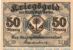 Notgeld Stadt Bad Berka 0455.05.22 , 50 Pfennig Kn. violett in kfr. von 1917 , Thüringen Verkehrsausgabe
