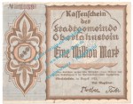 Oberlahnstein , Notgeld 1 Million Mark Schein in gbr. Keller 4029.c , Hessen 1923 Grossnotgeld Inflation
