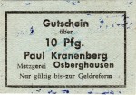 Osberghausen , Notgeld 10 Pfennig Schein unc-kfr. Schöne 3382 , Westfalen o.D. Notgeld 1945-48Osberghausen , Notgeld 10 Pfennig Schein unc-kfr. Schöne 3382 , Westfalen o.D. Notgeld 1945-48