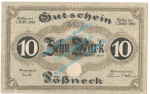 Pößneck , 10 Mark Notgeld Schein in gbr. Geiger 420.02.e , Thüringen o.D. Grossnotgeld
