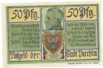 Parchim , Notgeld 50 Pfennig Schein unc-kfr. Tieste 5500.05.15 , MVS 1921 Verkehrsausgabe -4143-