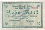 Passau , Banknote 10 Mark Schein in gbr. Geiger 409.02 , Bayern 1918 Grossnotgeld