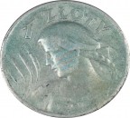 Polen , 1 Zloty Münze von 1925 --Punkt nach Datum-- s-ss , -0192-