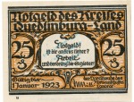 Quedlinburg , Notgeld 25 Pfennig Schein -U- unc-kfr. M-G.1089.1.b , SA o.D. Seriennotgeld -5833-