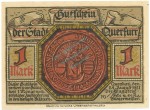 Querfurt , Notgeld 1 Mark -Nr.1- unc-kfr. M-G.1090.1 , SA 1921 Seriennotgeld -5827-