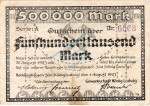 Recklinghausen , Banknote 500.000 Mark Schein gbr. Keller 4465.a , Westfalen 1923 Inflation