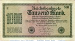 Reichsbanknote , 1.000 Mark Schein Ohne Kennummer , DEU-86 , Ros.75 , P.76 , vom 15.09.1922 , Nachkriegszeit und Inflation
