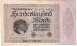 Reichsbanknote , 100.000 mit -T- in gbr. DEU-93.b, Ros.82, P.83 von 1923 , Weimarer Republik - Reichsbank