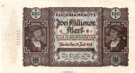 Reichsbanknote , 2 Millionen Mark Schein in gbr. DEU-101, Ros.89, P.89 vom 23.07.1923 , Nachkriegszeit und Inflation