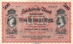 Reichsbanknote , 500 Mark Schein in gbr. SAX-9.a, Ros.747, S.953 vom 02.01.1911 , Kaiserreich - Länderbanknote Sachsen