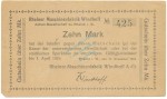Rheine , Banknote 10 Mark Schein gbr.-Stpl- Geiger 449.03 , NRW 1918 Grossnotgeld