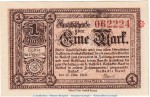 Rostock , 1 Mark Schein in kfr. Geiger 454.01 von 1918 , Mecklenburg Grossnotgeld
