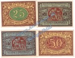 Schneverdingen , 2 Notgeld Sets mit 4 Scheinen in kfr. M-G 1193.1-2 , Niedersachsen 1921 Seriennotgeld
