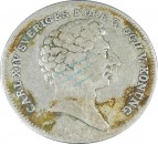 Schweden , Silber Münze 1 achtel Rigsdaler 1831 -Karl XIV.- KM.626 s-ss , -0176-