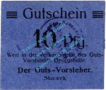 Siemianowitz , Notgeld 10 Pfennig Schein in kfr. Tieste 6900.10.04 , Oberschlesien o.D. Verkehrsausgabe