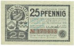 Simmern , Notgeld 25 Pfennig Schein unc-kfr. Ti.6925.05.15 RHL 1919 Verkehrsausgabe -4315-