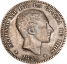 Spanien , Münze 10 Centimos 1879 -Alfonso XII. 1874-1885- KM.675 ss-vz -0235-