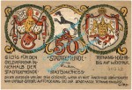 Tettnang , Notgeld 50 Pfennig -1.Aufl- in kfr. Tieste 7310.05.05 , Württemberg 1918 Verkehrsausgabe