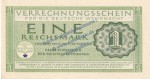 Banknote , 1 Mark Schein in kfr. DWM-8, Ros.511, M.38, deutsche Wehrmacht - 3.Reich
