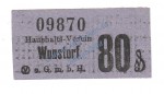 Wunstorf , Notgeld 80 Pfennig -Haushalts-Verein- in kfr. Tieste 8145.05.07 , Niedersachsen o.D. Verkehrsausgabe
